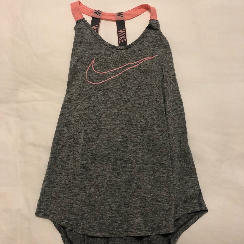 Nike grey and coral tank top